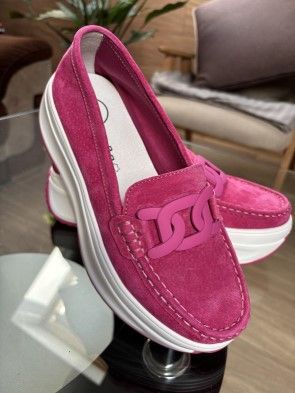 Шкіряні напівчеревики на платформі Filippo DP6132/24 FH рожеві